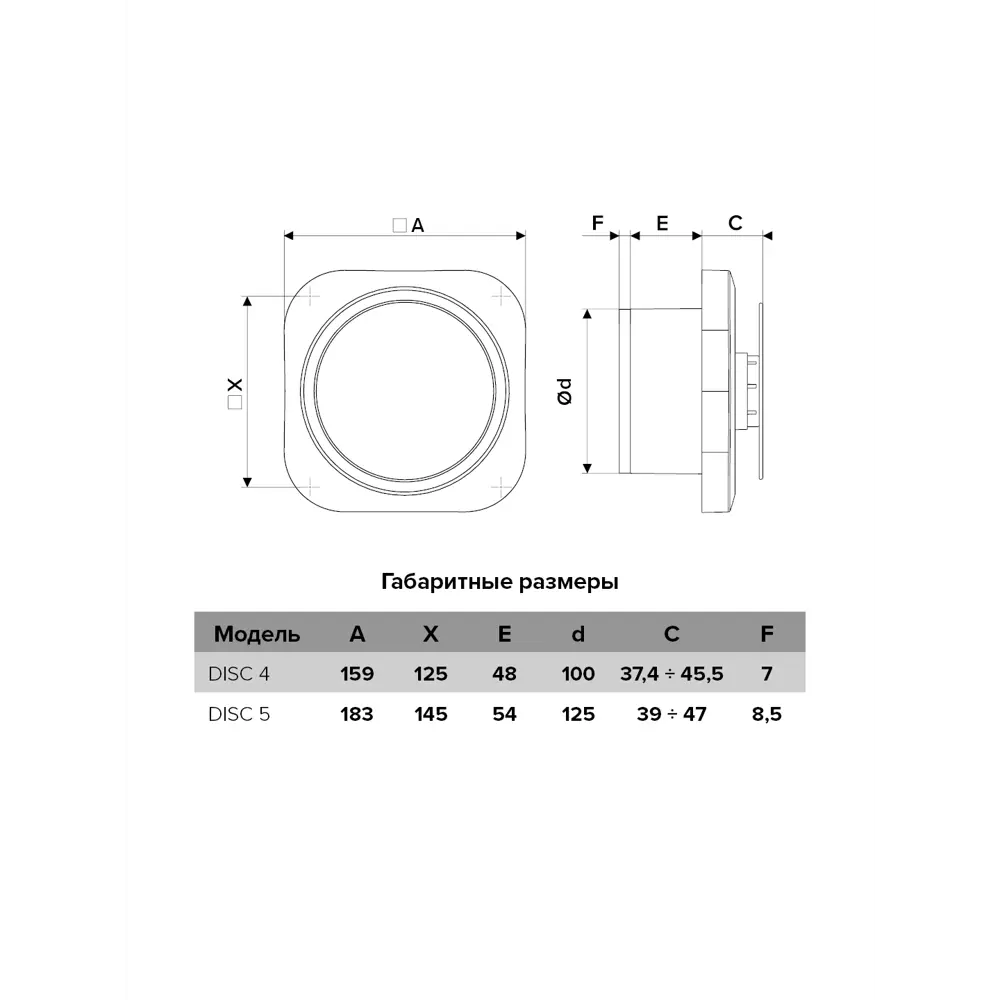 Фото 6 Вентилятор вытяжной Era Disc 5C D125 мм 36 дБ 150 м³/ч обратный клапан цвет белый Фото 6 Вентилятор вытяжной Era Disc 5C D125 мм 36 дБ 150 м³/ч обратный клапан цвет белый