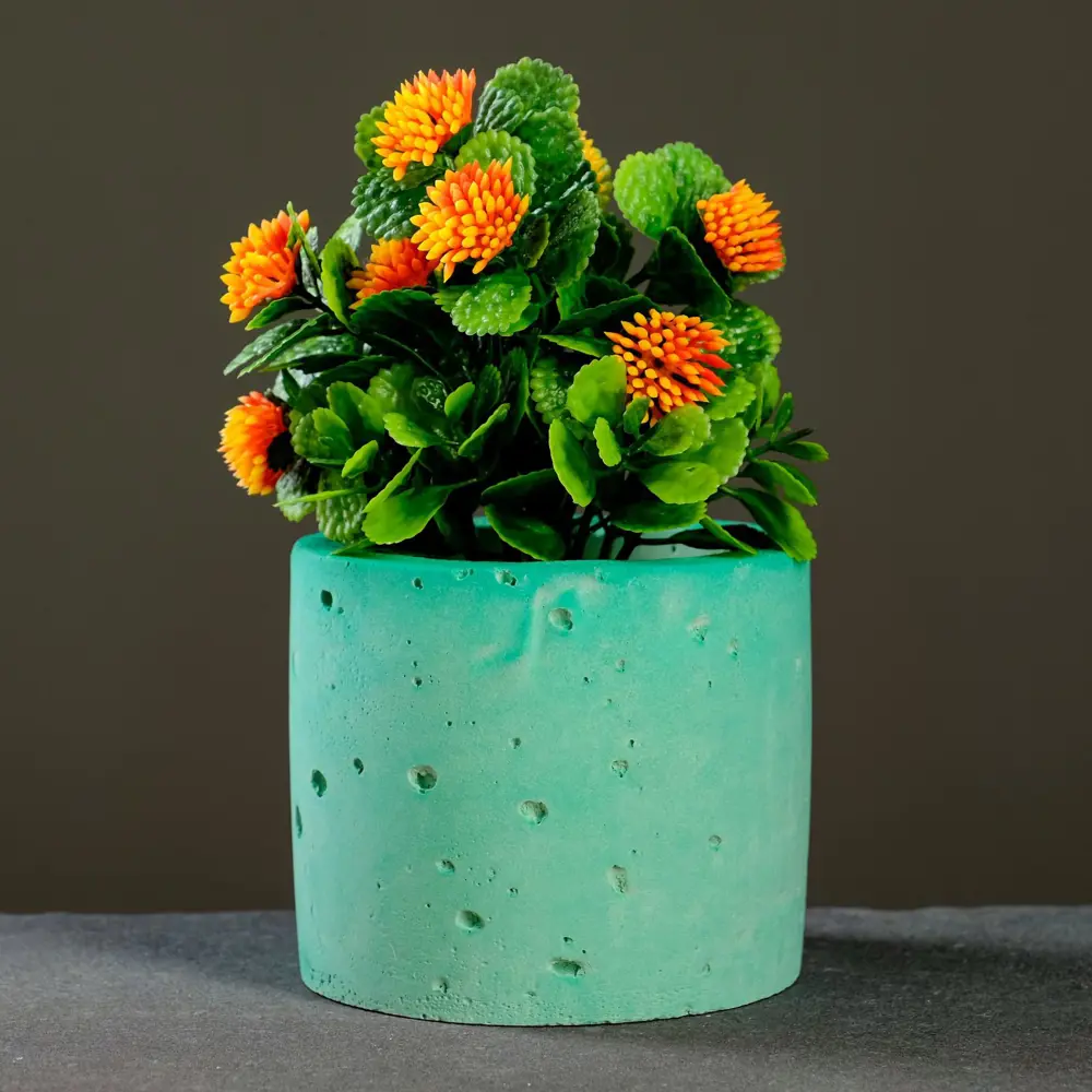 Фото Кашпо 5493101 Хорошие сувениры 10 см 0.25 л бетон разноцветный