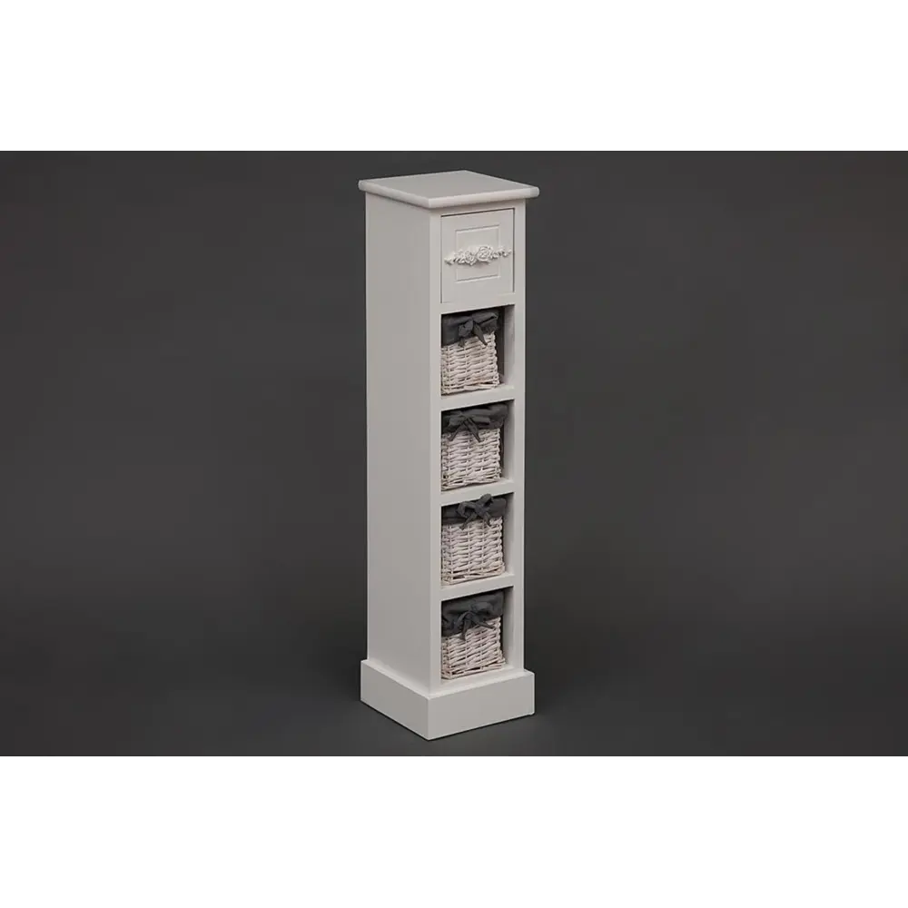 Фото 5 Тумба напольная Tetchair 20х85х20 5 ящиков дерево цвет белый