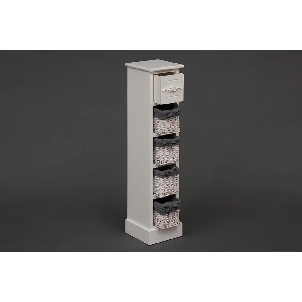 Фото 8 Тумба напольная Tetchair 20х85х20 5 ящиков дерево цвет белый