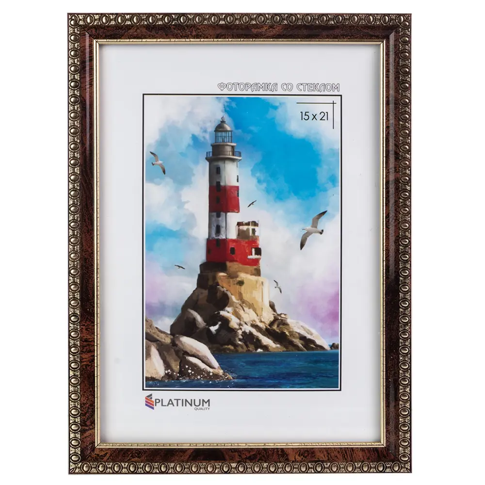 Фото 2 Рамка Platinum со стеклом Камея 982_1521, 15x21 см, пластик, цвет коричневый Фото 2 Рамка Platinum со стеклом Камея 982_1521, 15x21 см, пластик, цвет коричневый