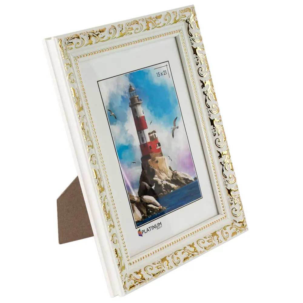 Фото 2 Рамка Platinum Садко 16SW1521, 15x21 см, пластик, цвет белый Фото 2 Рамка Platinum Садко 16SW1521, 15x21 см, пластик, цвет белый