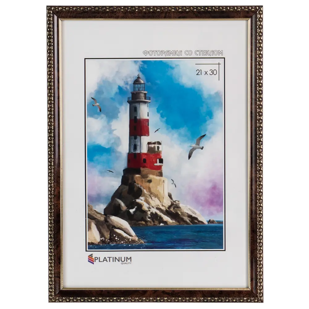 Фото 2 Рамка Platinum со стеклом Камея 982_2130N, 21x30 см, пластик, цвет коричневый Фото 2 Рамка Platinum со стеклом Камея 982_2130N, 21x30 см, пластик, цвет коричневый