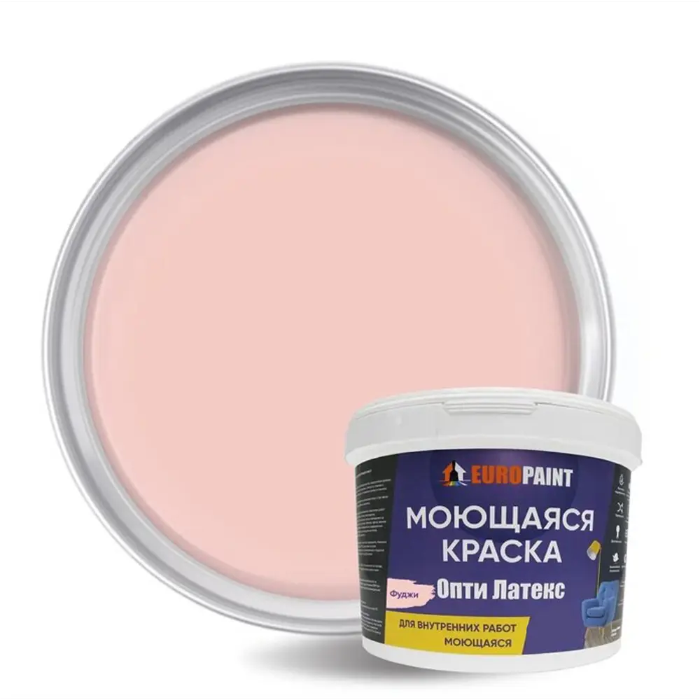 Фото Краска декоративная EUROPAINT Опти Латекс ЛМ_2104_Ф цвет фуджи 5 л Фото Краска декоративная EUROPAINT Опти Латекс ЛМ_2104_Ф цвет фуджи 5 л