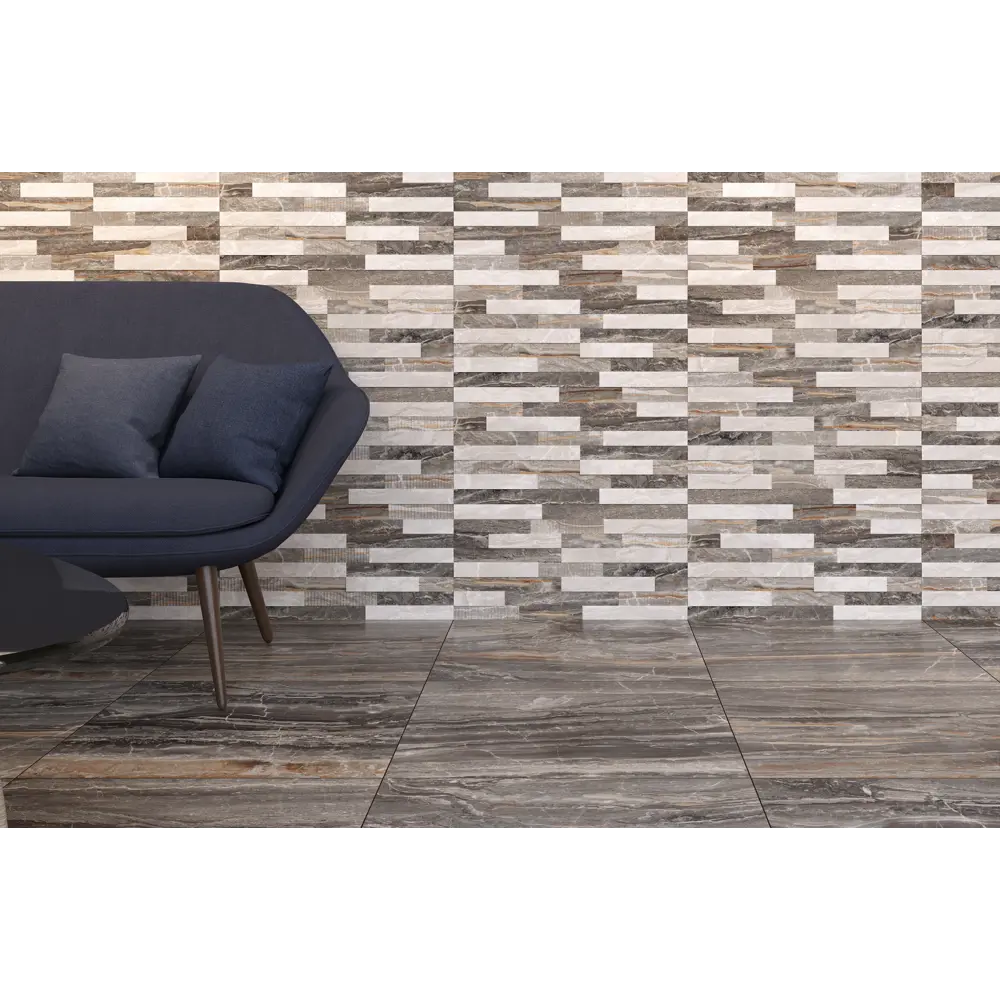 Фото 3 Керамогранит Vitra Bergamo 3D 30x60 см 1.08 м² цвет серо-коричневый Фото 3 Керамогранит Vitra Bergamo 3D 30x60 см 1.08 м² цвет серо-коричневый