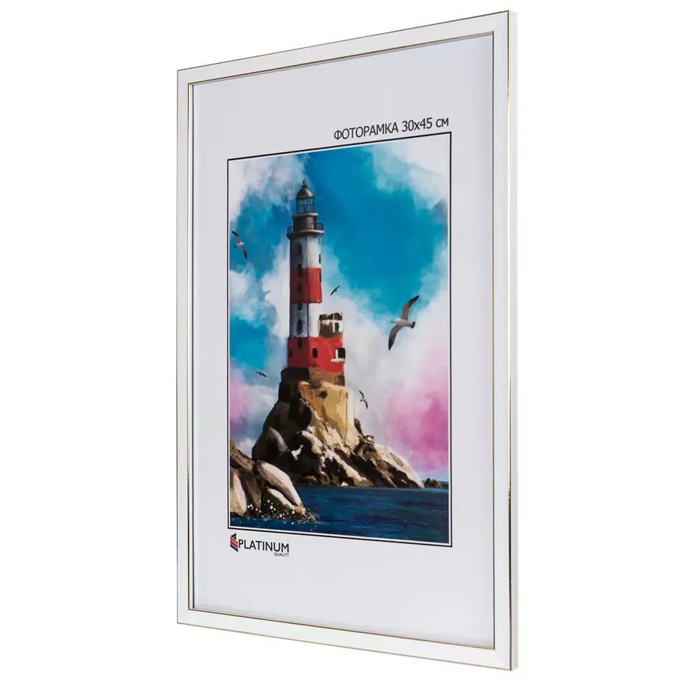 Фото 2 Рамка Platinum AW30x45, 30x45 см, пластик, цвет белый Фото 2 Рамка Platinum AW30x45, 30x45 см, пластик, цвет белый