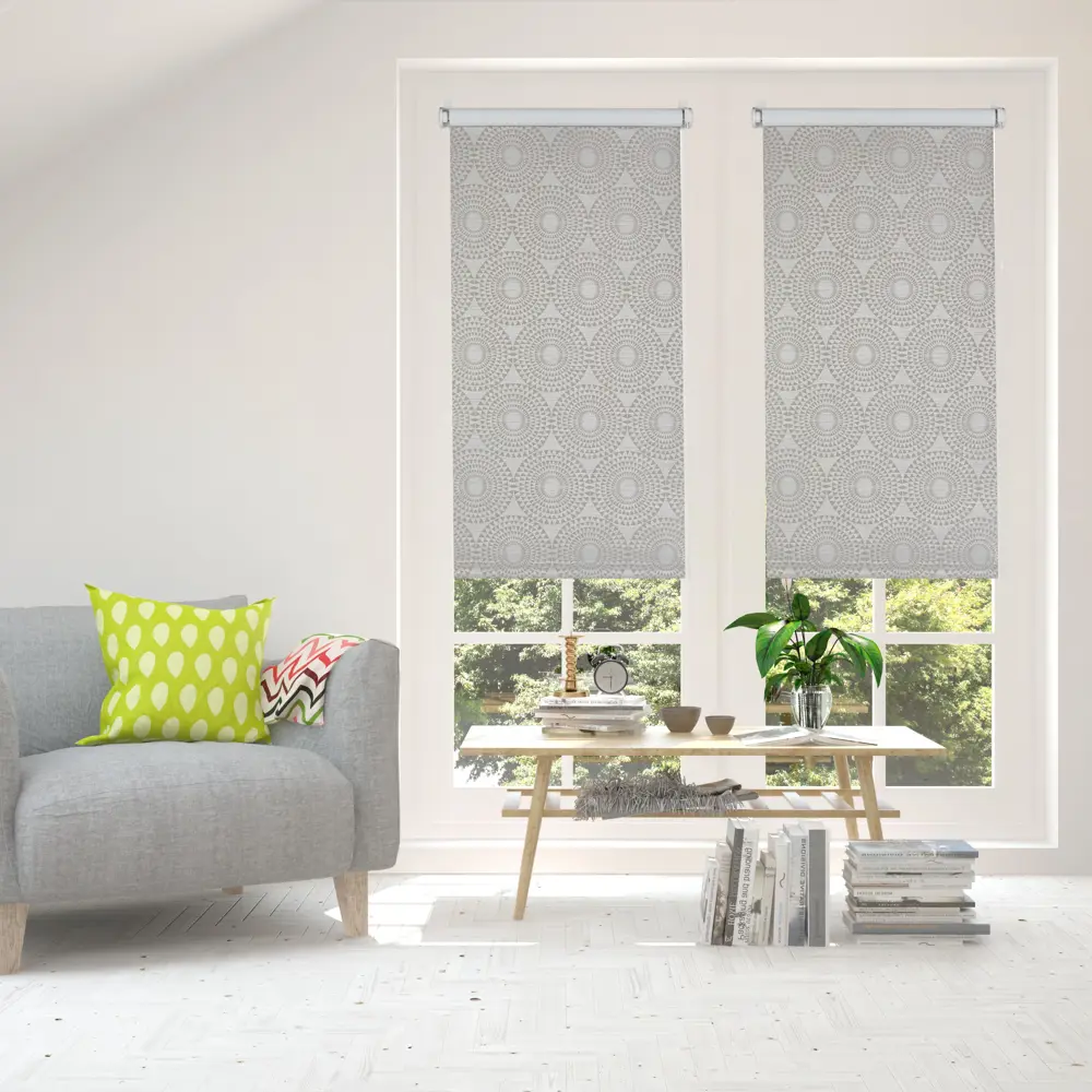 Фото Рулонная штора Decofest Блэкаут Санни 120x160 см цвет молочный Фото Рулонная штора Decofest Блэкаут Санни 120x160 см цвет молочный