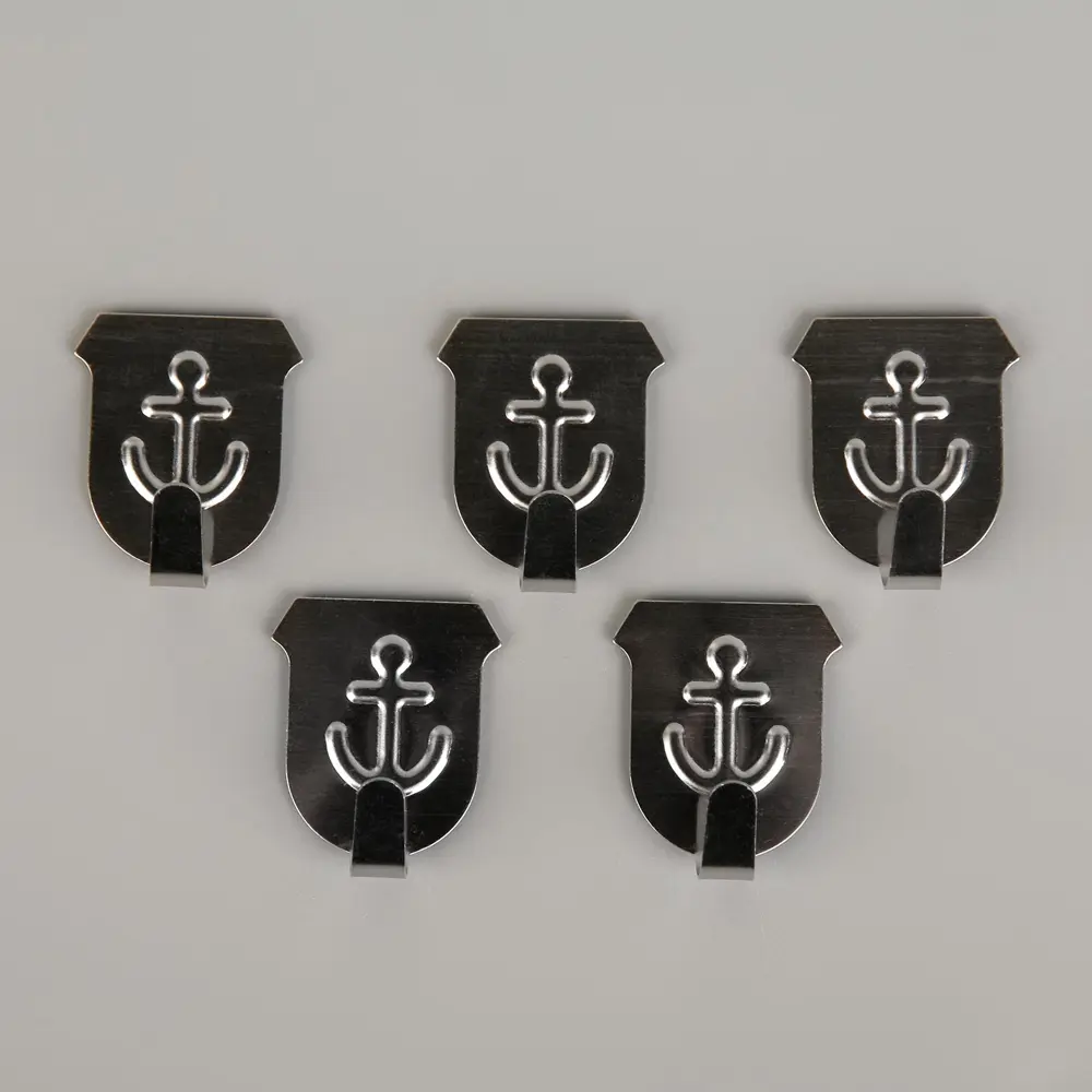 Фото Крючок для ванной Доляна 4686333 5шт цвет серебристый