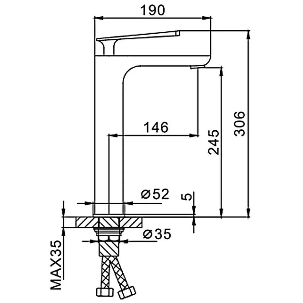 Фото 2 Смеситель для раковины FRAP H52 F1052-56 Однорычажный цвет белый глянец
