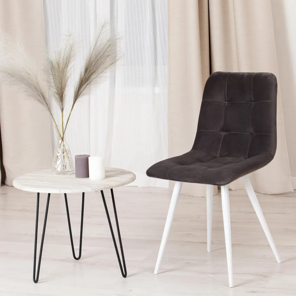 Фото 2 Стул Tetchair 15485 88х53х45 см ткань цвет темно-серый