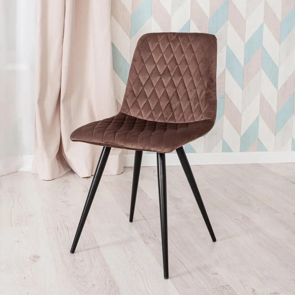 Фото 2 Стул Tetchair 18297 88х53х45 см ткань цвет коричневый Фото 2 Стул Tetchair 18297 88х53х45 см ткань цвет коричневый