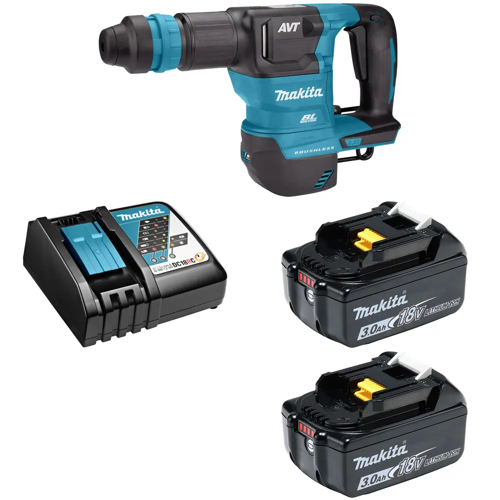 Фото Молоток отбойный аккумуляторный SDS-plus Makita LXT DHK180RFE, 18 В Li-Ion 1х4 Ач, 3.1 Дж Фото Молоток отбойный аккумуляторный SDS-plus Makita LXT DHK180RFE, 18 В Li-Ion 1х4 Ач, 3.1 Дж
