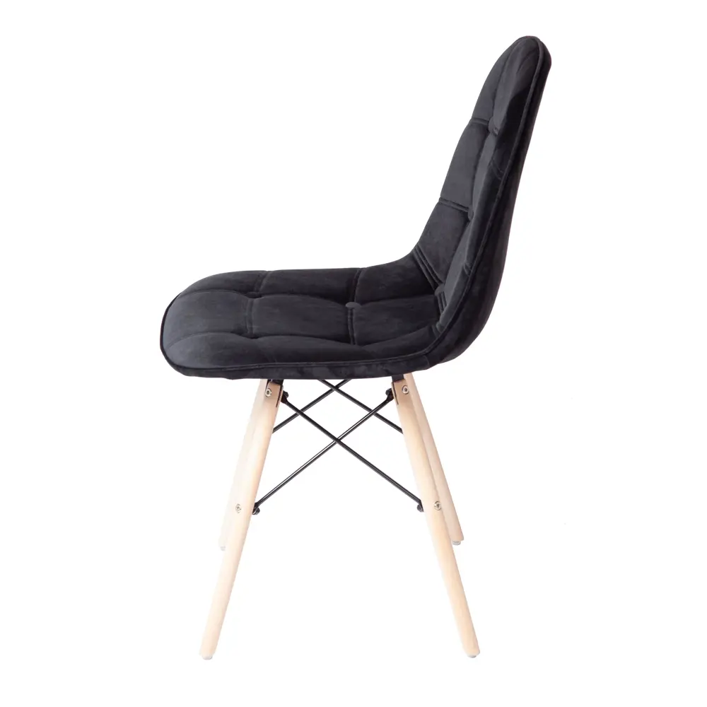 Фото Стул Redblack 301K Alex soft B-4 Black Velvet пластик цвет черный Фото Стул Redblack 301K Alex soft B-4 Black Velvet пластик цвет черный
