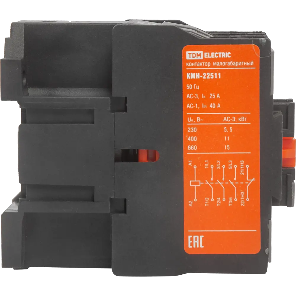 Фото 4 Контактор TDM Electric КМН-22511 25 А 230 В/АС3 1НЗ Фото 4 Контактор TDM Electric КМН-22511 25 А 230 В/АС3 1НЗ