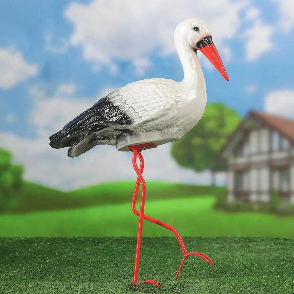Фото Садовая фигура Керамика ручной работы 1573461 Аист белый 76 см Фото Садовая фигура Керамика ручной работы 1573461 Аист белый 76 см