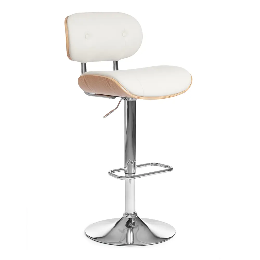 Фото Барный стул Tetchair Drakar 51x116x56 цвет белый/натуральный Фото Барный стул Tetchair Drakar 51x116x56 цвет белый/натуральный