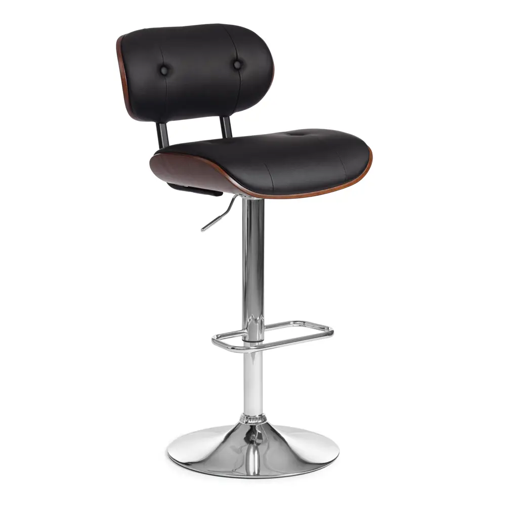Фото Барный стул Tetchair Drakar 51x116x56 цвет черный/орех Фото Барный стул Tetchair Drakar 51x116x56 цвет черный/орех