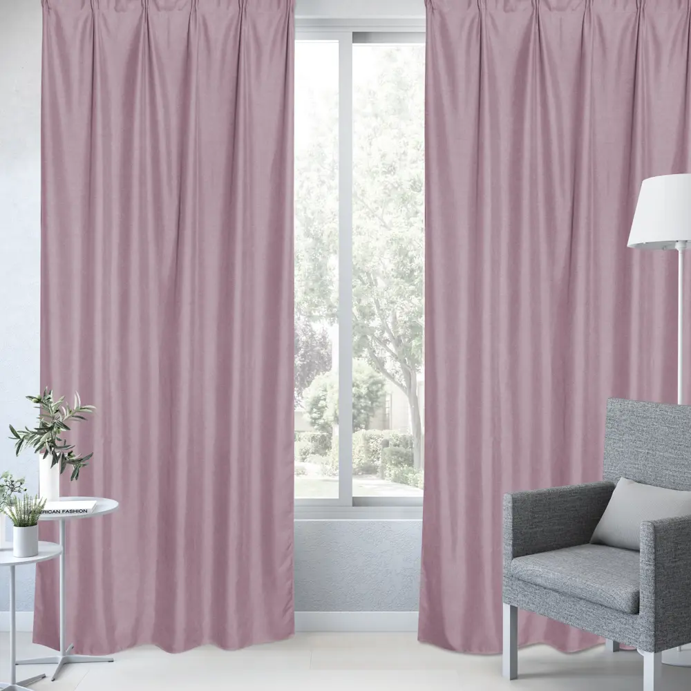 Фото 6 Штора на ленте Inspire Vieste 160x280 см цвет розовый Фото 6 Штора на ленте Inspire Vieste 160x280 см цвет розовый