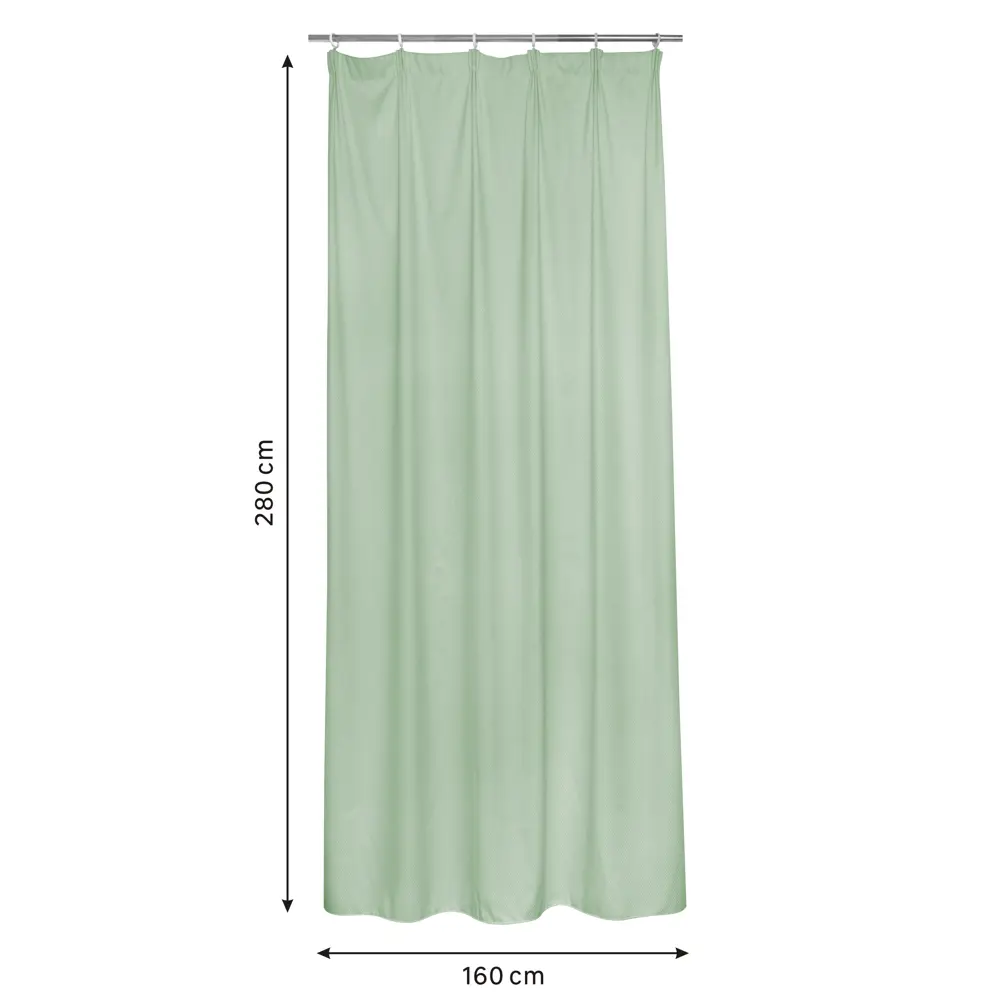 Фото 2 Штора на ленте Inspire Croco 160x280 см цвет зеленый Фото 2 Штора на ленте Inspire Croco 160x280 см цвет зеленый