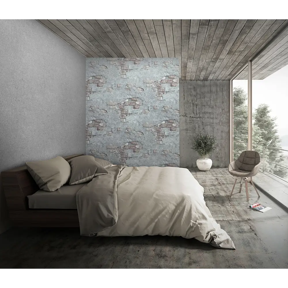 Фото 4 Обои флизелиновые Loft Silv серые 1.06x10 м 168457-16 Фото 4 Обои флизелиновые Loft Silv серые 1.06x10 м 168457-16