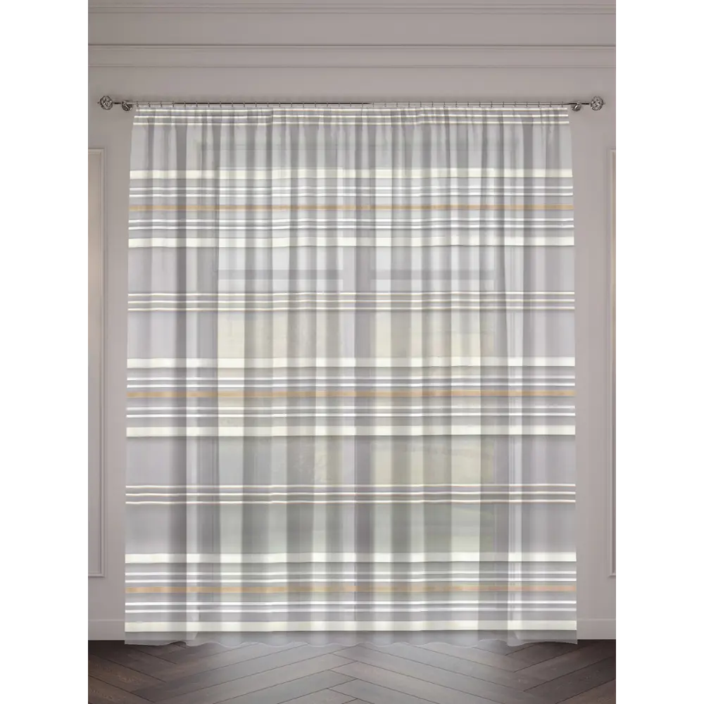 Фото 2 Тюль на шторной ленте Марселла 300х270 см цвет бежевый Фото 2 Тюль на шторной ленте Марселла 300х270 см цвет бежевый