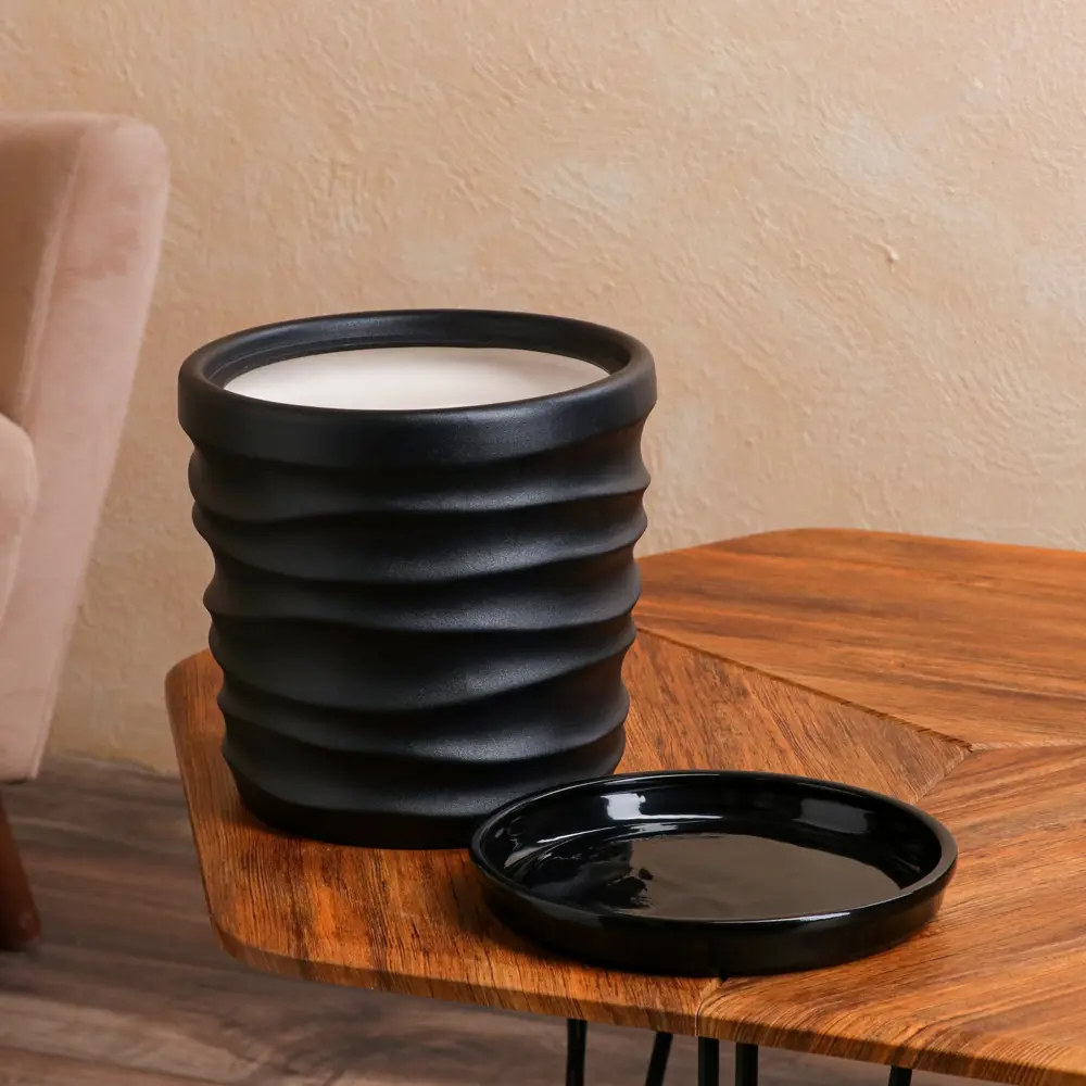 Фото 3 Горшок цветочный Лофт Nana ceramics 23 см 5 л керамика черный Фото 3 Горшок цветочный Лофт Nana ceramics 23 см 5 л керамика черный