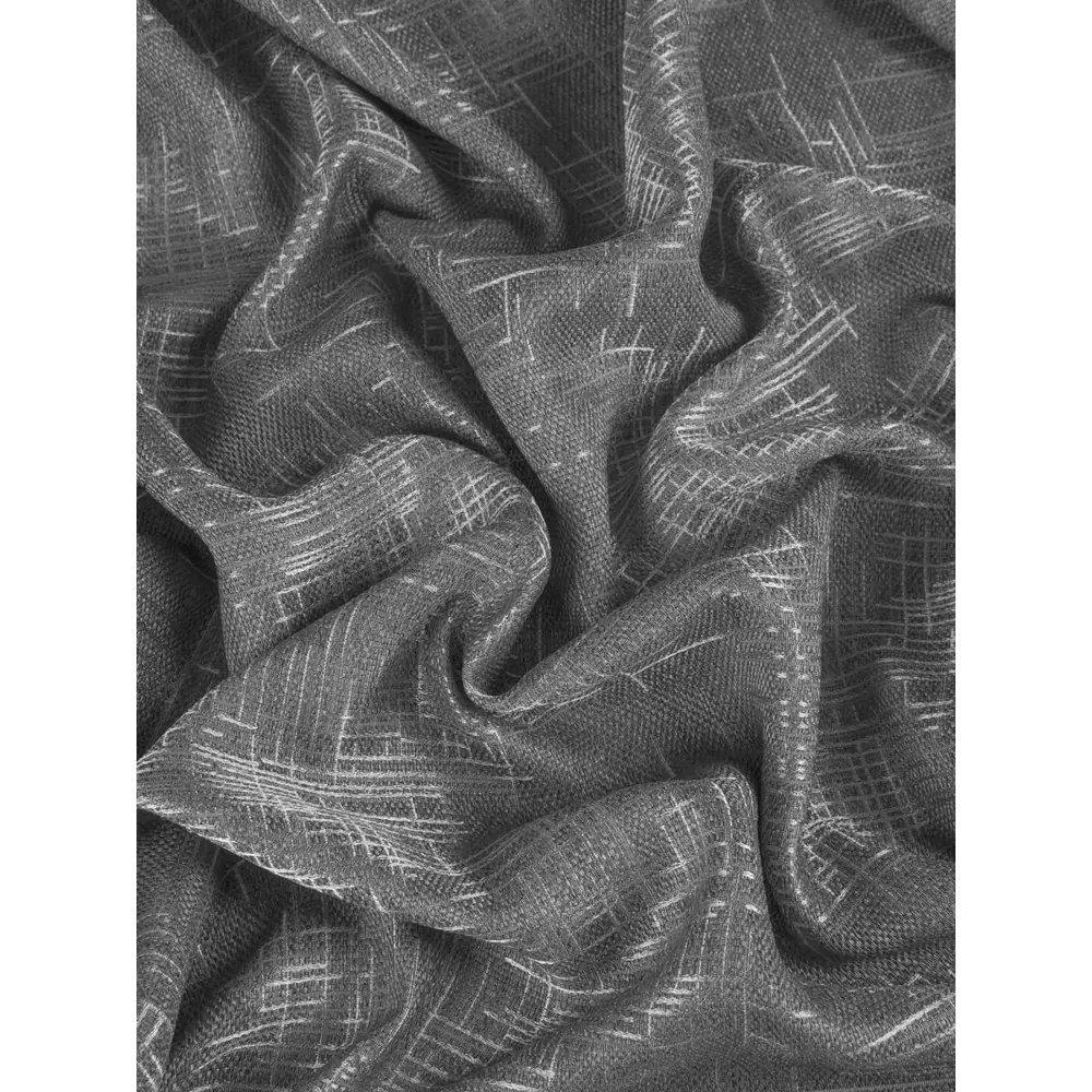 Фото 4 Комплект штор на шторной ленте Делис 400х270 см цвет темно-серый Фото 4 Комплект штор на шторной ленте Делис 400х270 см цвет темно-серый