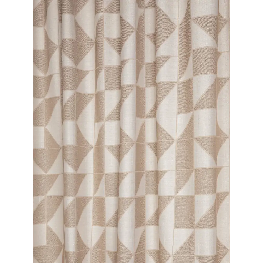 Фото 2 Комплект штор на шторной ленте Тамика 200х250 см цвет бежевый