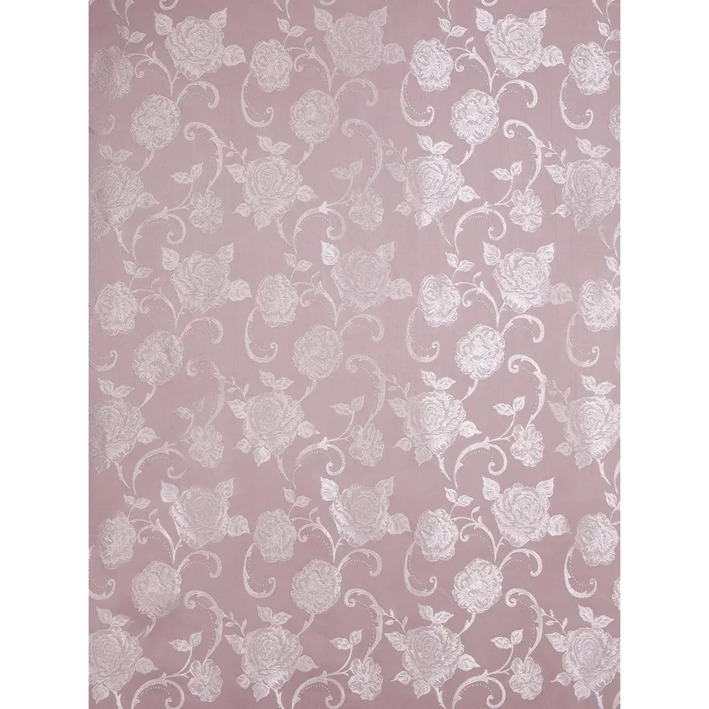 Фото 2 Комплект штор на шторной ленте Розы 200х270 см цвет пудровый