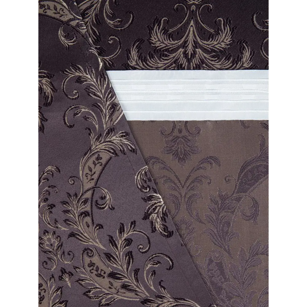 Фото 5 Штора на шторной ленте Луи 140х260 см цвет коричнево-лиловый Фото 5 Штора на шторной ленте Луи 140х260 см цвет коричнево-лиловый