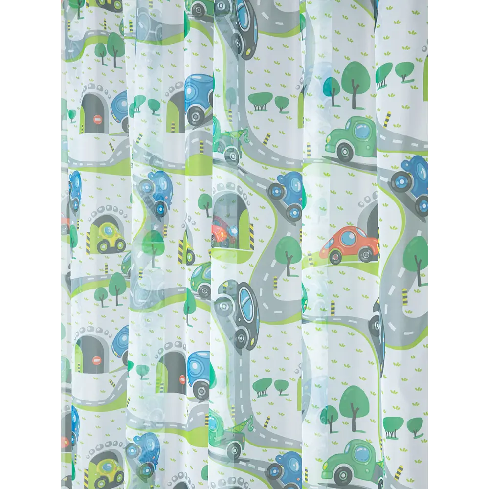 Фото Тюль на шторной ленте Машинки 300х270 см цвет белый Фото Тюль на шторной ленте Машинки 300х270 см цвет белый