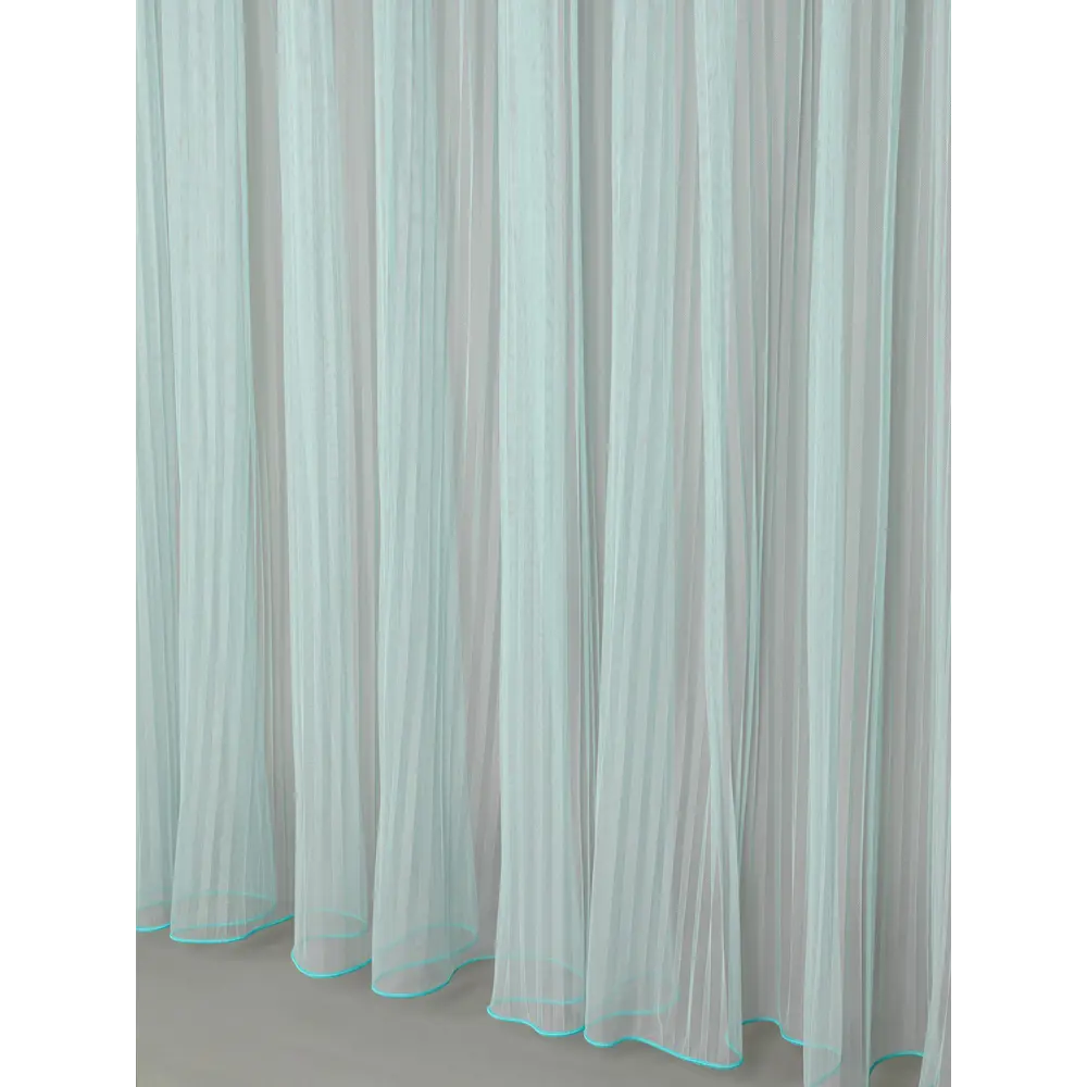 Фото 2 Тюль на шторной ленте Этель 400х290 см цвет бирюзовый