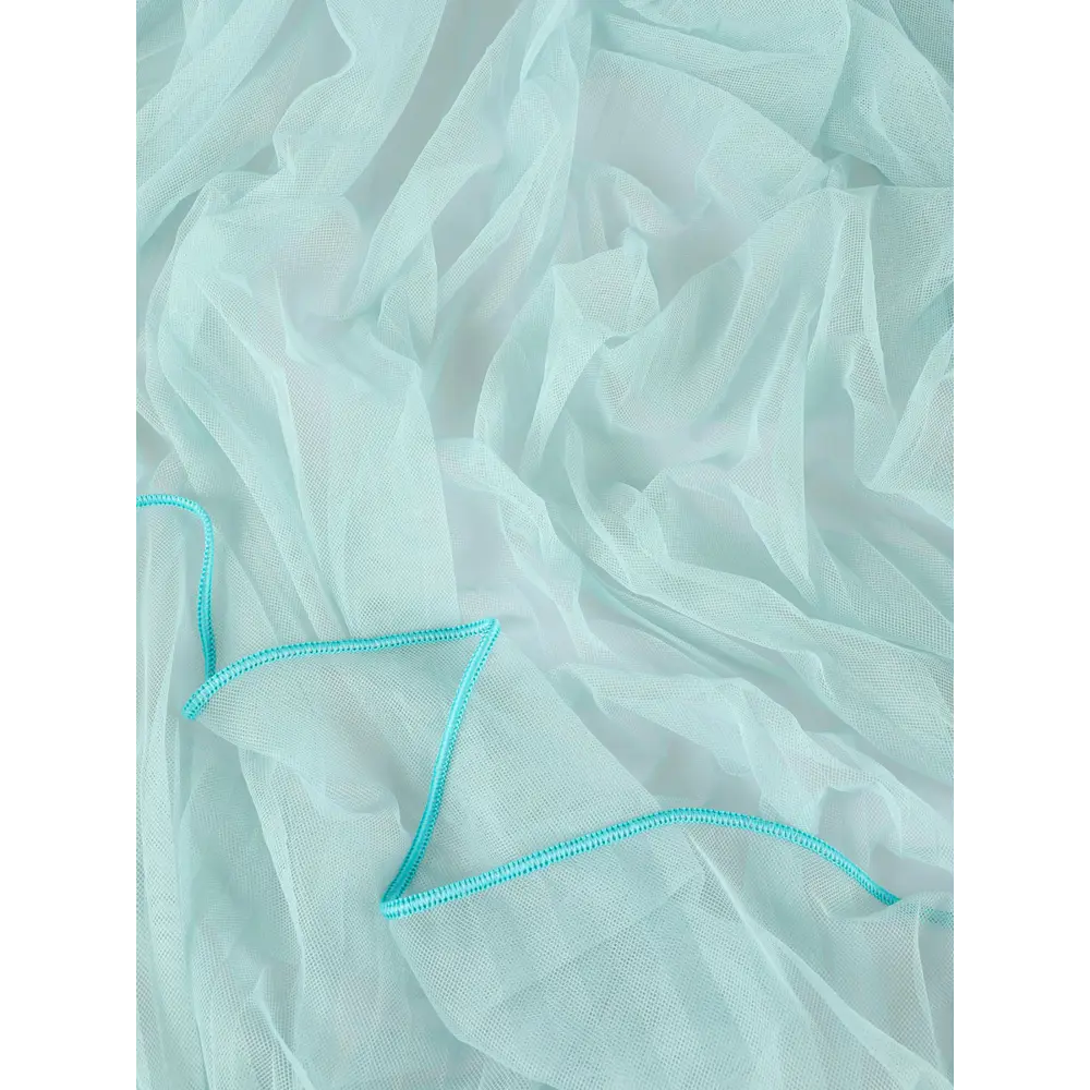 Фото 5 Тюль на шторной ленте Этель 400х290 см цвет бирюзовый