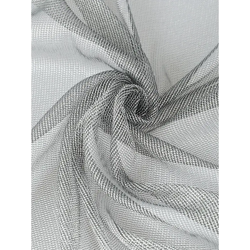 Фото 4 Тюль на шторной ленте Эми 200х270 см цвет черный Фото 4 Тюль на шторной ленте Эми 200х270 см цвет черный