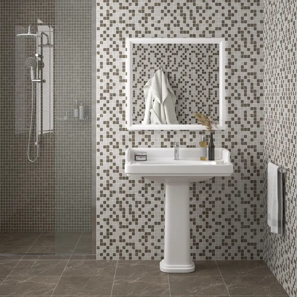 Фото 4 Декор настенный Kerama Marazzi Фоджа 20x50 см глянцевый цвет коричневый мозаика Фото 4 Декор настенный Kerama Marazzi Фоджа 20x50 см глянцевый цвет коричневый мозаика