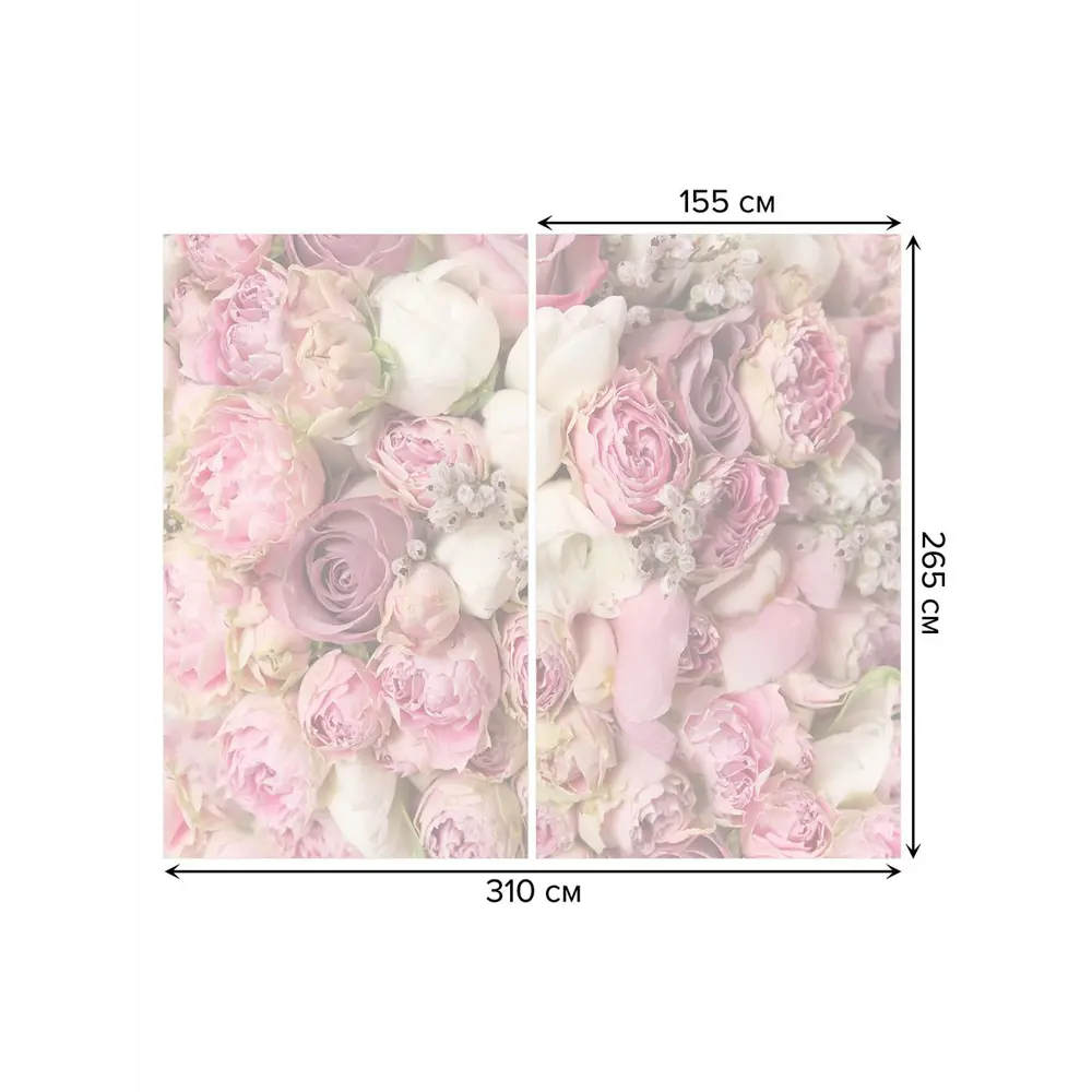 Фото 2 Тюль на шторной ленте для кухни Розовый Букет 155х265 см цвет розовый Фото 2 Тюль на шторной ленте для кухни Розовый Букет 155х265 см цвет розовый
