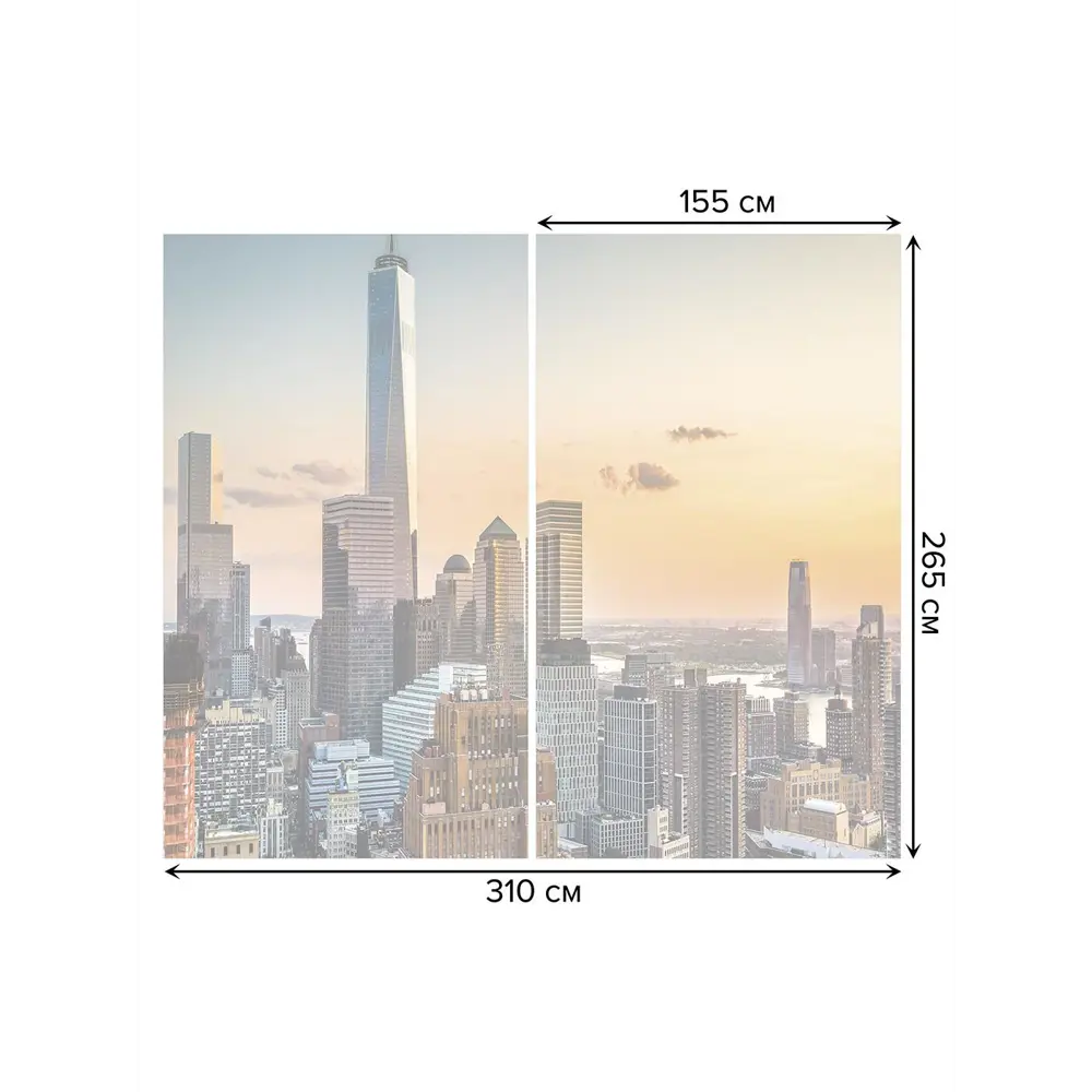 Фото 2 Тюль на шторной ленте для кухни Городские Полеты 155х265 см цвет серый