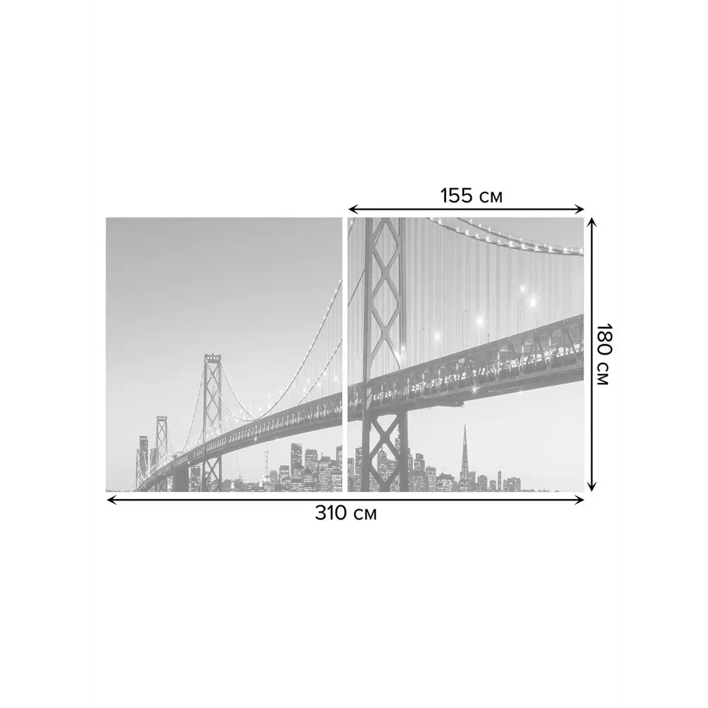 Фото 2 Тюль на шторной ленте Серые Ночи 155х180 см цвет черный