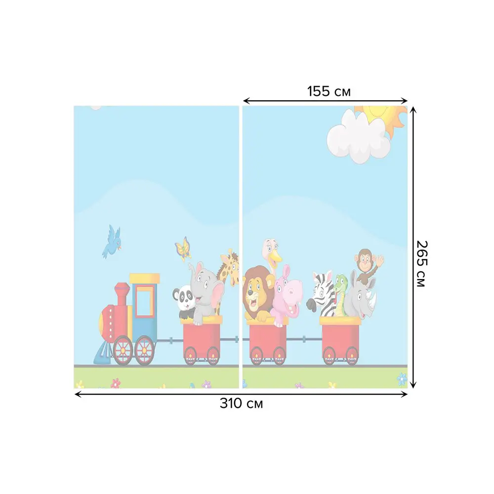 Фото 2 Тюль на шторной ленте Дикий Паровоз 155х265 см цвет голубой Фото 2 Тюль на шторной ленте Дикий Паровоз 155х265 см цвет голубой