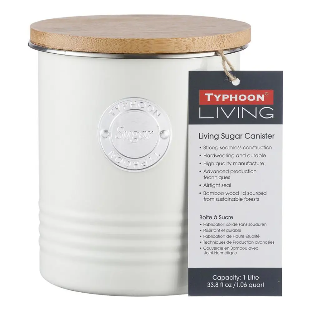 Фото 2 Емкость для сахара Typhoon Living 12x14x12 см 1 л углеродистая сталь цвет кремовый Фото 2 Емкость для сахара Typhoon Living 12x14x12 см 1 л углеродистая сталь цвет кремовый