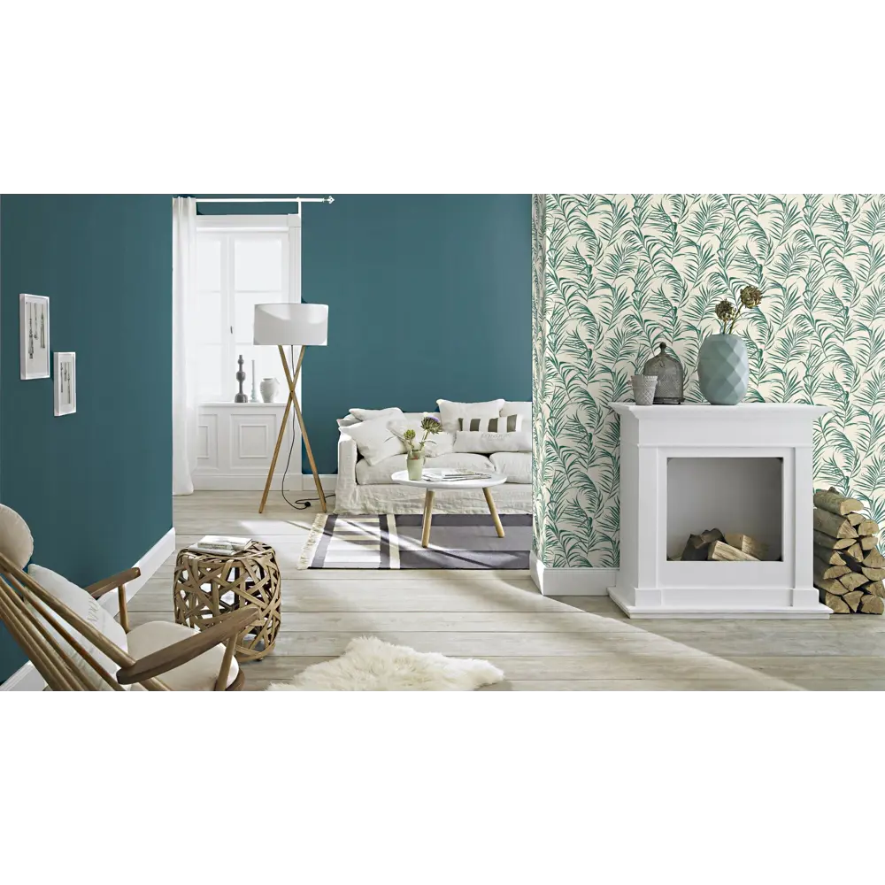 Фото 4 Обои флизелиновые Rasch Barbara Home Collection III 0.53 м цвет сине-зеленый 560046