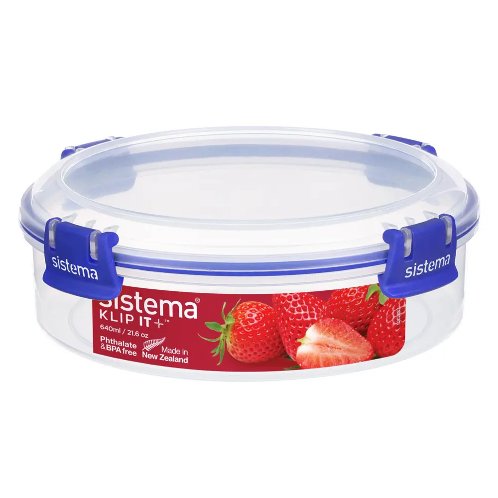 Фото Контейнер для пищевых продуктов Sistema 0.64 л пластик цвет синий 881364 Фото Контейнер для пищевых продуктов Sistema 0.64 л пластик цвет синий 881364
