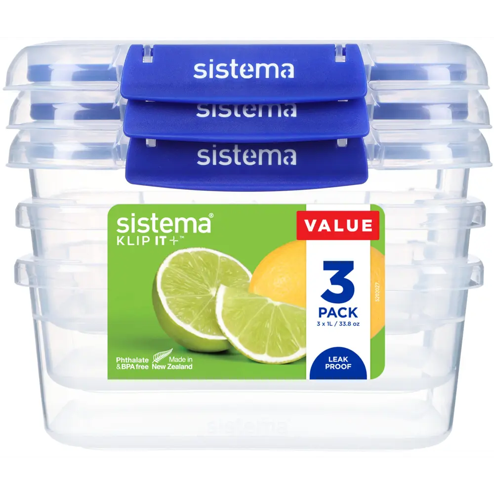Фото 3 Контейнер для пищевых продуктов Sistema 1 л пластик цвет синий 881613 Фото 3 Контейнер для пищевых продуктов Sistema 1 л пластик цвет синий 881613