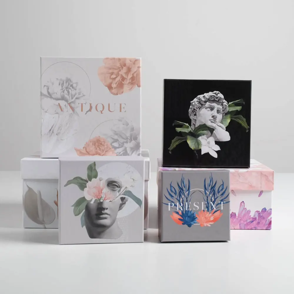 Фото Набор подарочных коробок 6 в 1 «Античность» 10.2x10.2x6 - 20x20x11 см