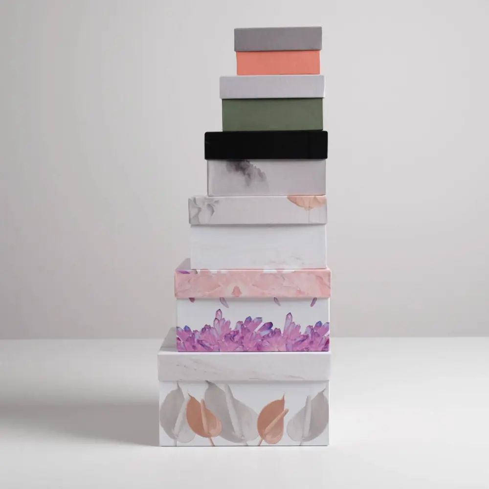 Фото 8 Набор подарочных коробок 6 в 1 «Античность» 10.2x10.2x6 - 20x20x11 см