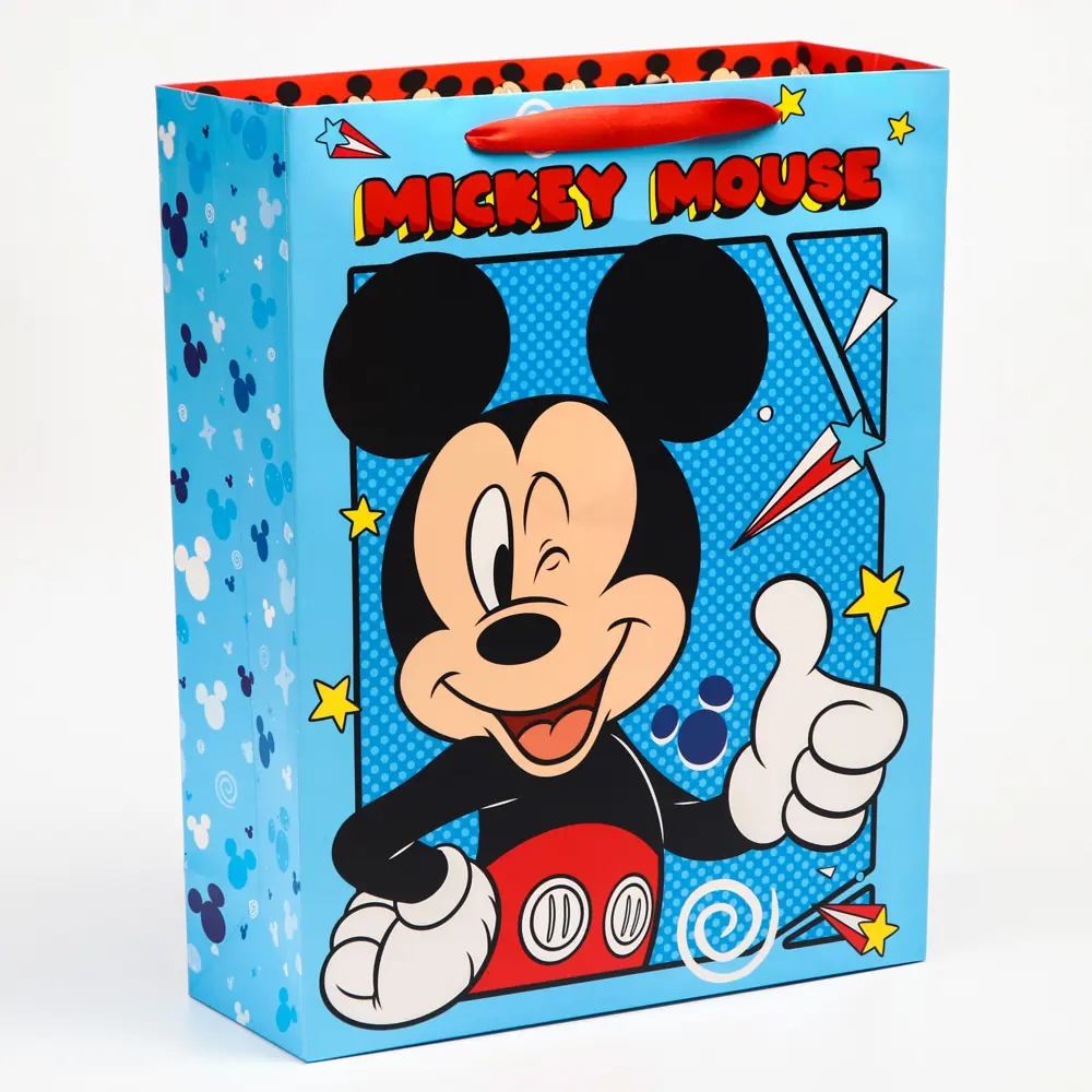 Фото Пакет подарочный "Mickey Mouse" Микки Маус 31x40x11.5 см Фото Пакет подарочный "Mickey Mouse" Микки Маус 31x40x11.5 см