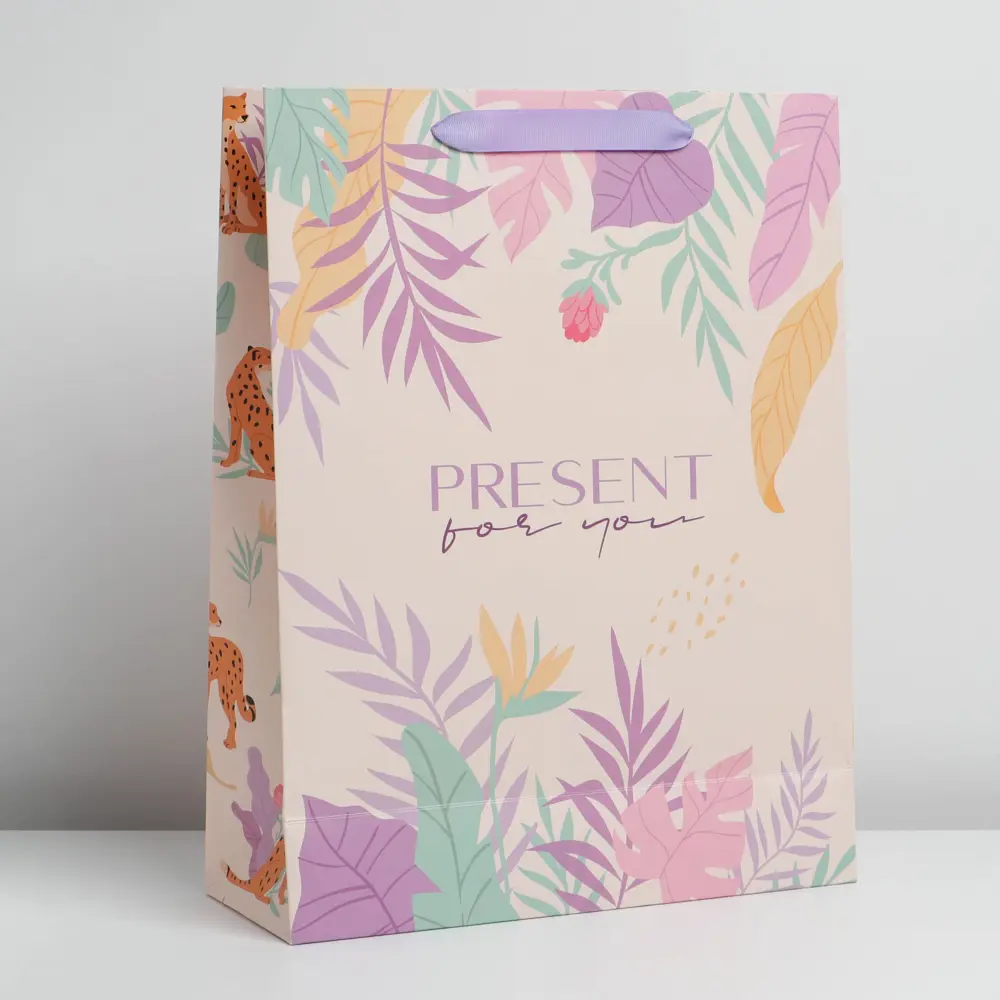 Фото 2 Пакет ламинированный Simaland вертикальный «Подарок для тебя» L 31x40x9 см 1 мод.