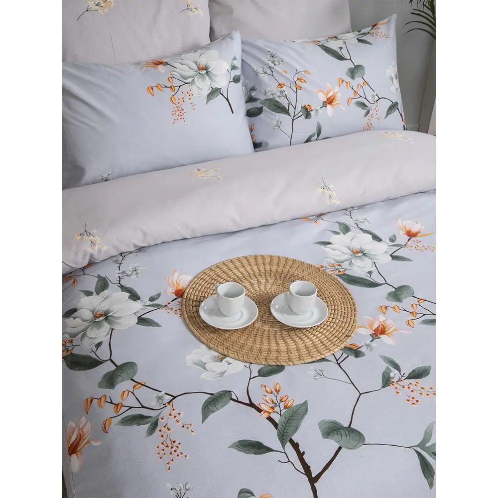 Фото 2 Комплект постельного белья La Notta CH1042/40LN, двуспальный, сатин, цвет серый / серебристый Фото 2 Комплект постельного белья La Notta CH1042/40LN, двуспальный, сатин, цвет серый / серебристый