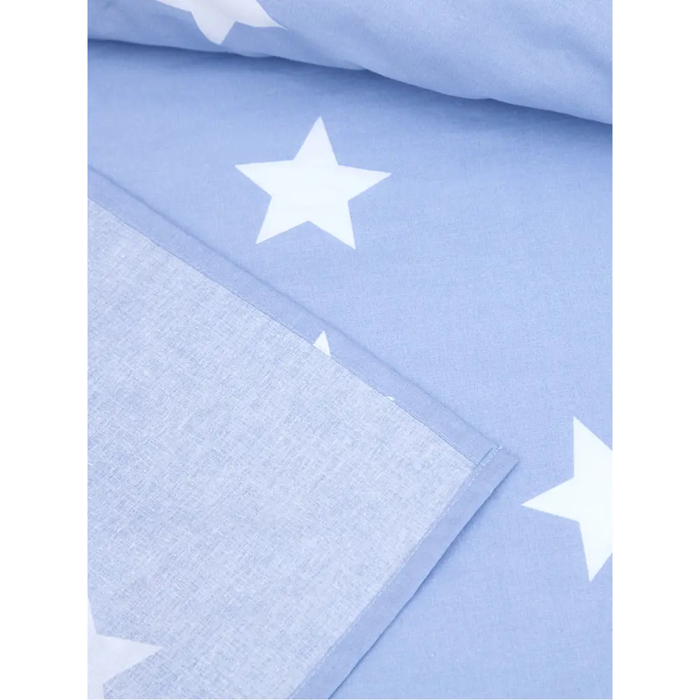 Фото 5 Комплект постельного белья Ранфорс Stars denim, полутораспальный, хлопок, цвет синий Фото 5 Комплект постельного белья Ранфорс Stars denim, полутораспальный, хлопок, цвет синий