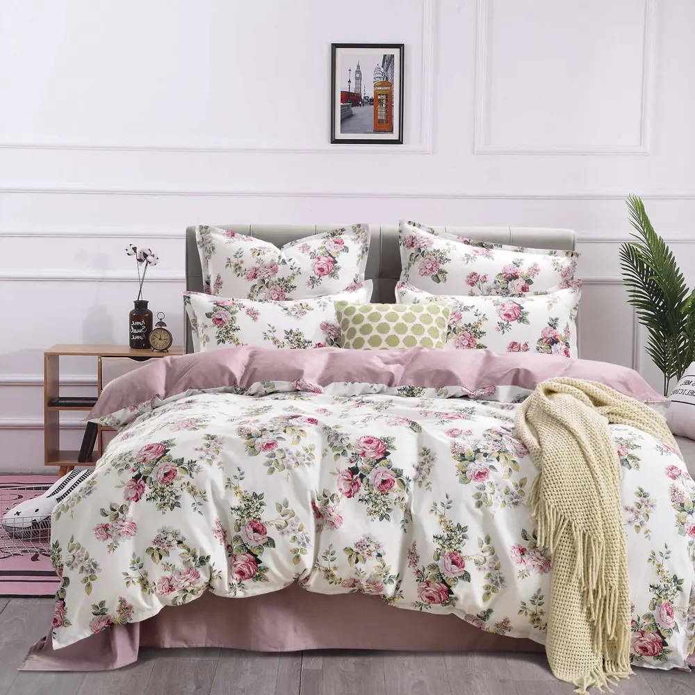 Фото Комплект постельного белья Sofi de marko 2х-5522, двуспальный, сатин, цвет розовый